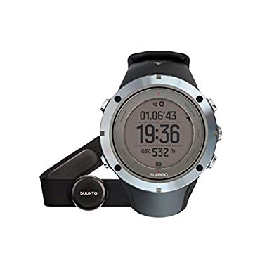 Suunto - Ambit3 Peak Sapphire HR - SS020673000 - Reloj GPS Multideporte + Cinturón de frecuencia cardiaca - Sumergible 50 m - Negro y gris - Cristal Zafiro