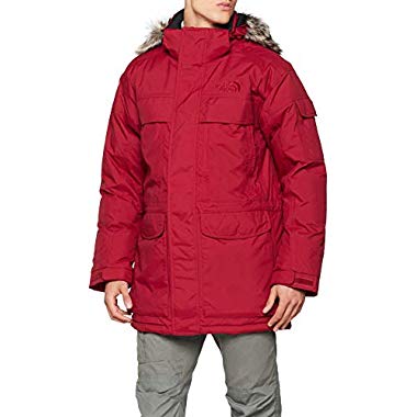 The North Face McMurdo - Chaqueta Impermeable con relleno de plumón de ganso para Hombre, Rojo (Rumba Red), L