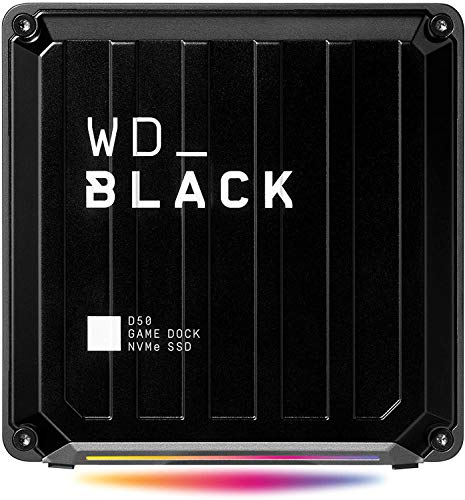 WD_BLACK D50 NVMe SSD Game Dock de 1 TB - El centro de conexión y almacenamiento SSD para tu estación de juegos con puertos Thunderbolt 3, DisplayPort, USB-A & C, Ethernet y Audio