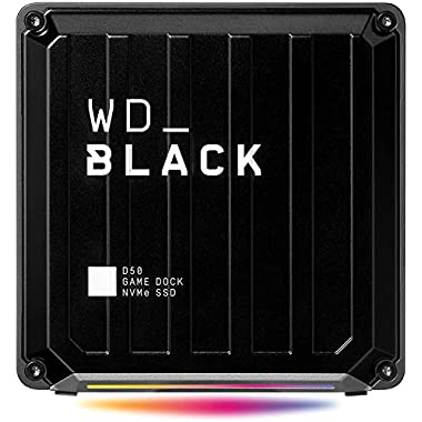 WD_BLACK D50 NVMe SSD Game Dock de 1 TB - El centro de conexión y almacenamiento SSD para tu estación de juegos con puertos Thunderbolt 3, DisplayPort, USB-A & C, Ethernet y Audio
