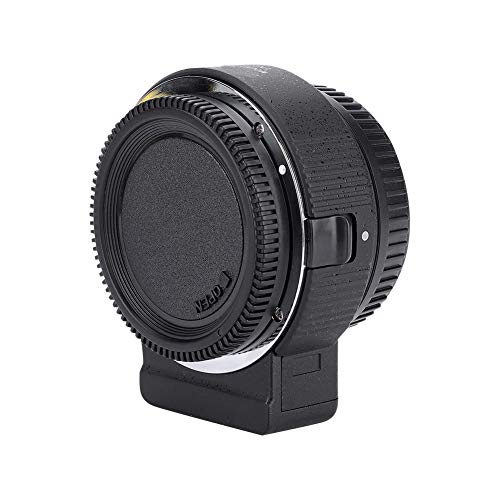 Wendry Adaptador automático de Montaje de Lente versátil, Commlite ENF-E1 Pro V06 Adaptador de Montaje de Lente Completamente electrónico para Nikon F Lens a Sony E-Mount