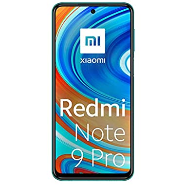 Xiaomi Redmi Note 9 Pro - Smartphone de 6.67" (Tropical Green) (Países Bajos, República Checa, Portugal, Bélgica, Dinamarca, 6GB + 128GB)