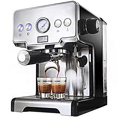 YINZI Italiana Cafetera Máquina 15bar / 1450W / 1.7L café Espresso Semi-automática Fabricante de Leche Espuma de café eléctrico con Control de Temperatura Jarra de Leche